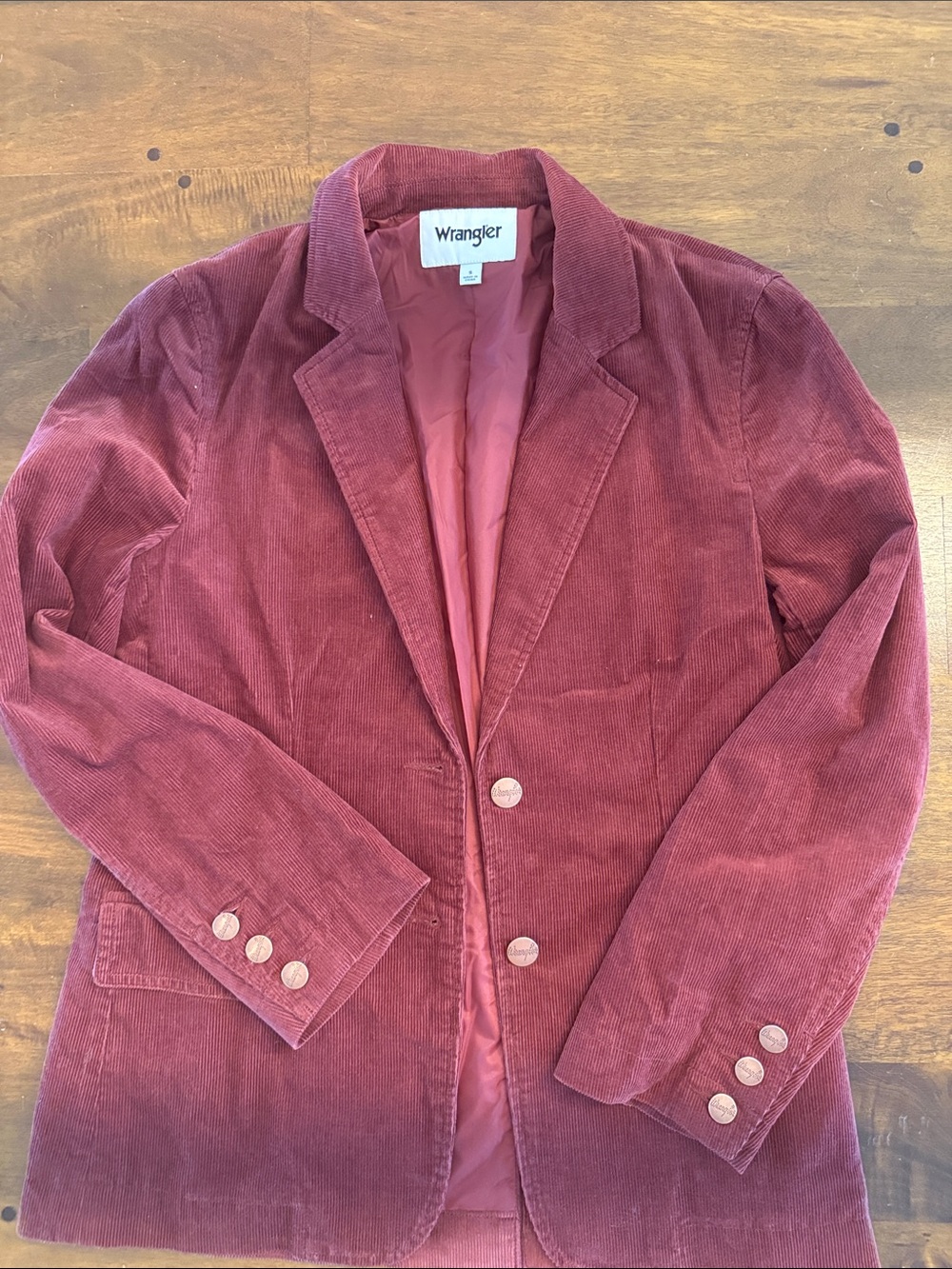 Wrangler Women's Corduroy Blazer - Burgundy